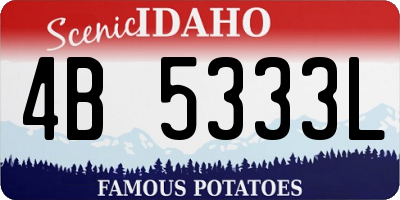 ID license plate 4B5333L