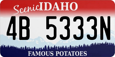 ID license plate 4B5333N