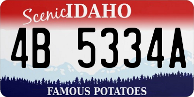 ID license plate 4B5334A