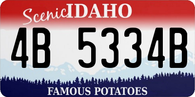 ID license plate 4B5334B