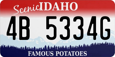 ID license plate 4B5334G