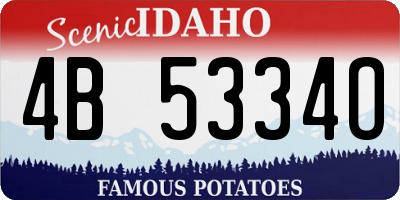 ID license plate 4B5334O