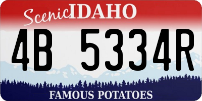 ID license plate 4B5334R