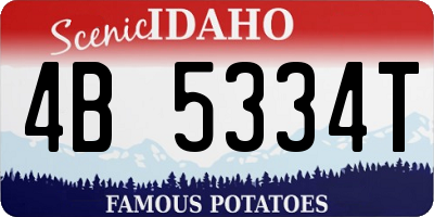 ID license plate 4B5334T