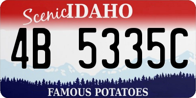 ID license plate 4B5335C