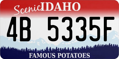ID license plate 4B5335F