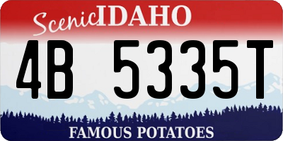 ID license plate 4B5335T