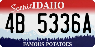 ID license plate 4B5336A