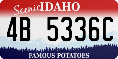 ID license plate 4B5336C