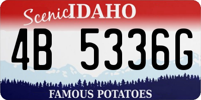 ID license plate 4B5336G