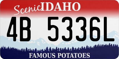 ID license plate 4B5336L