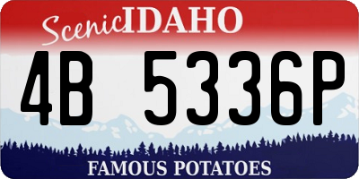 ID license plate 4B5336P