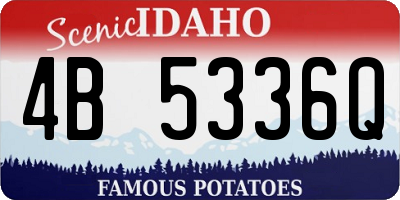 ID license plate 4B5336Q