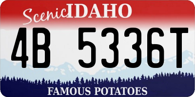 ID license plate 4B5336T