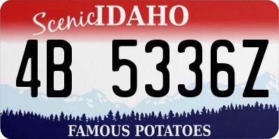 ID license plate 4B5336Z
