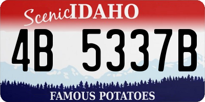 ID license plate 4B5337B
