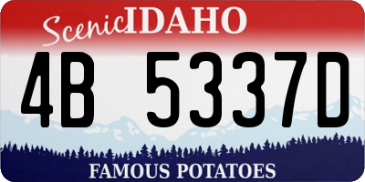 ID license plate 4B5337D