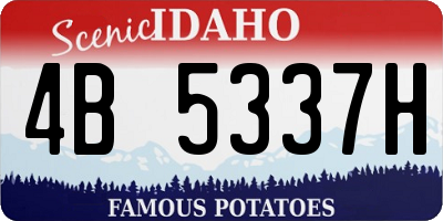 ID license plate 4B5337H
