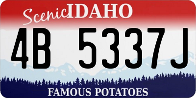 ID license plate 4B5337J