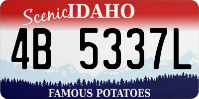 ID license plate 4B5337L