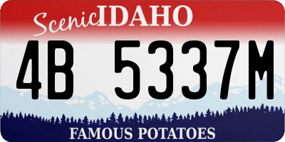 ID license plate 4B5337M