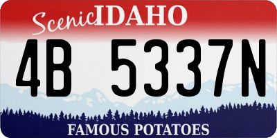 ID license plate 4B5337N