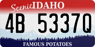 ID license plate 4B5337Q