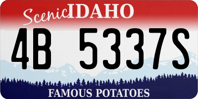 ID license plate 4B5337S