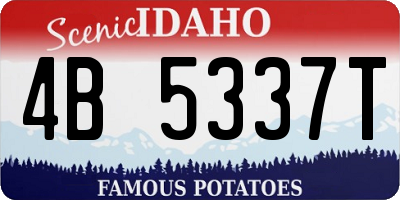 ID license plate 4B5337T