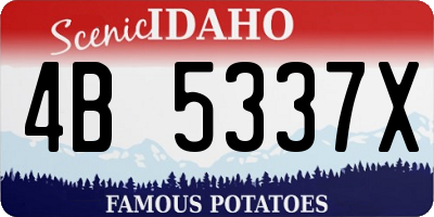 ID license plate 4B5337X
