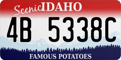 ID license plate 4B5338C