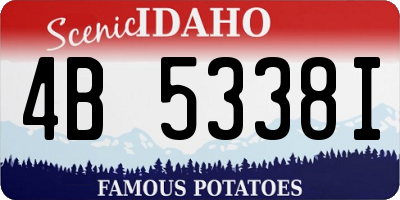 ID license plate 4B5338I