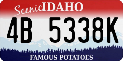 ID license plate 4B5338K