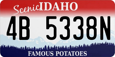 ID license plate 4B5338N