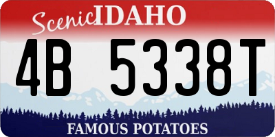 ID license plate 4B5338T