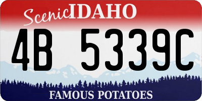 ID license plate 4B5339C