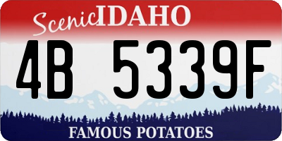 ID license plate 4B5339F