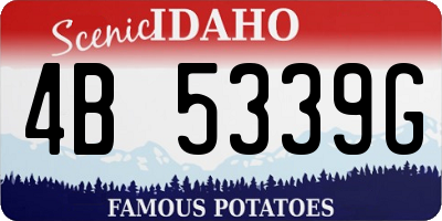ID license plate 4B5339G