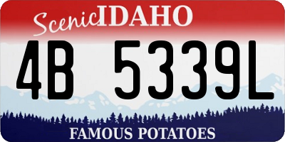 ID license plate 4B5339L