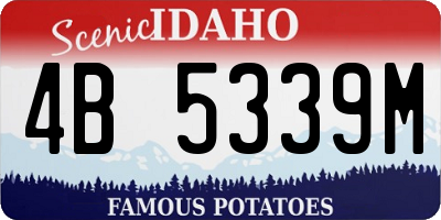 ID license plate 4B5339M
