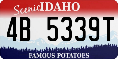 ID license plate 4B5339T
