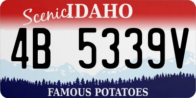 ID license plate 4B5339V
