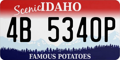 ID license plate 4B5340P