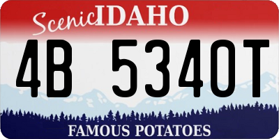 ID license plate 4B5340T