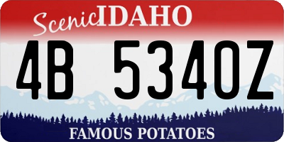 ID license plate 4B5340Z