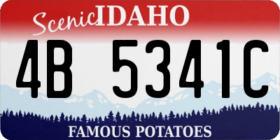 ID license plate 4B5341C