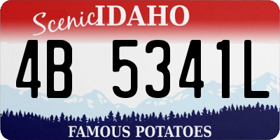 ID license plate 4B5341L