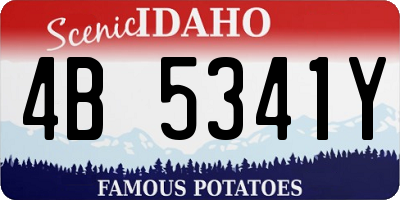 ID license plate 4B5341Y