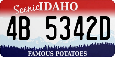 ID license plate 4B5342D