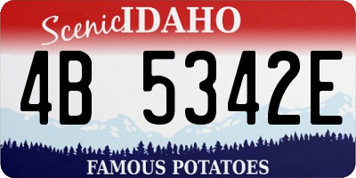 ID license plate 4B5342E